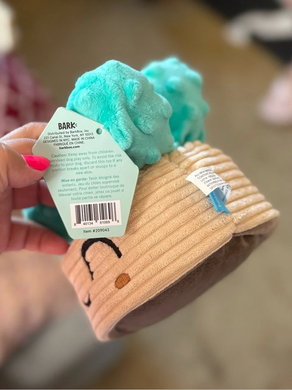 Kawaii Plush Succulent Shaped Dog Toy